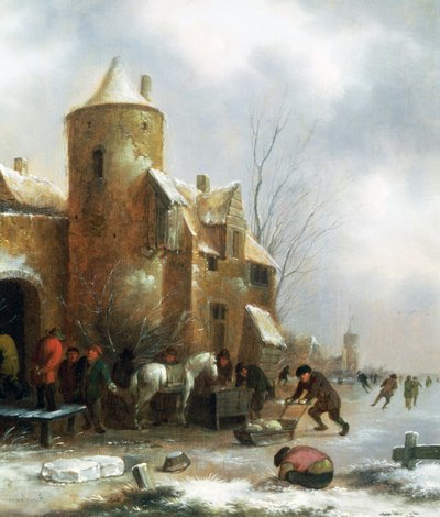 Paisaje de invierno de Claes Molenaer